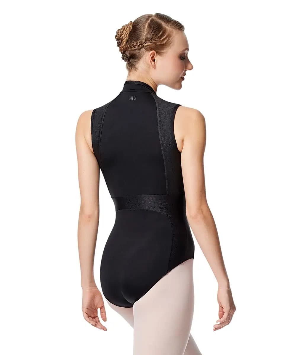 LULLI Mock Neck Leo Front Zip Aubree