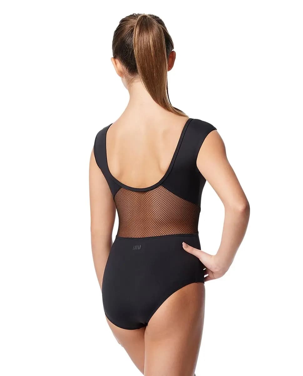 Girls Lace Mesh Cap Sleeve Dancing Leotard Avon