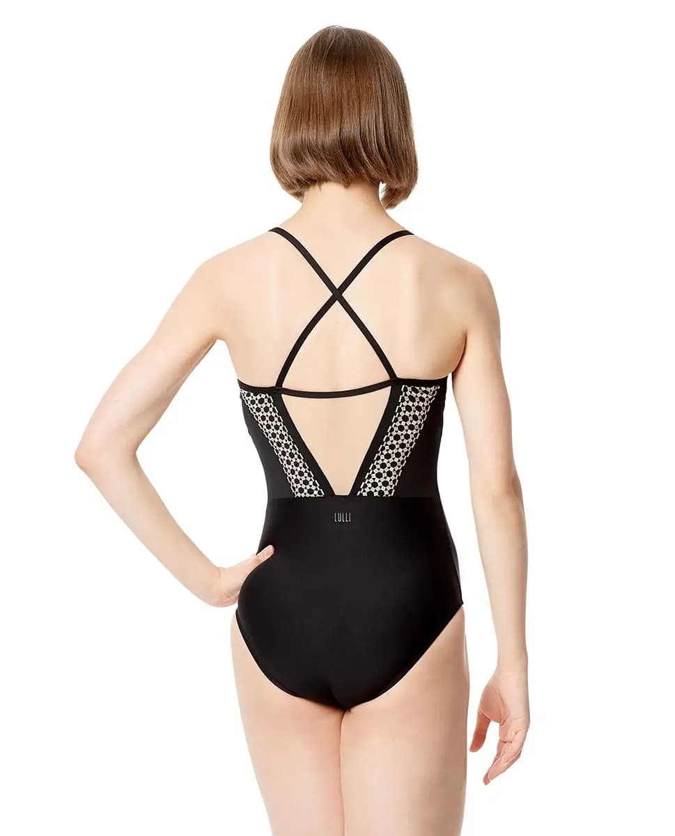 Women Embroidered Mesh Camisole Leotard Patricia