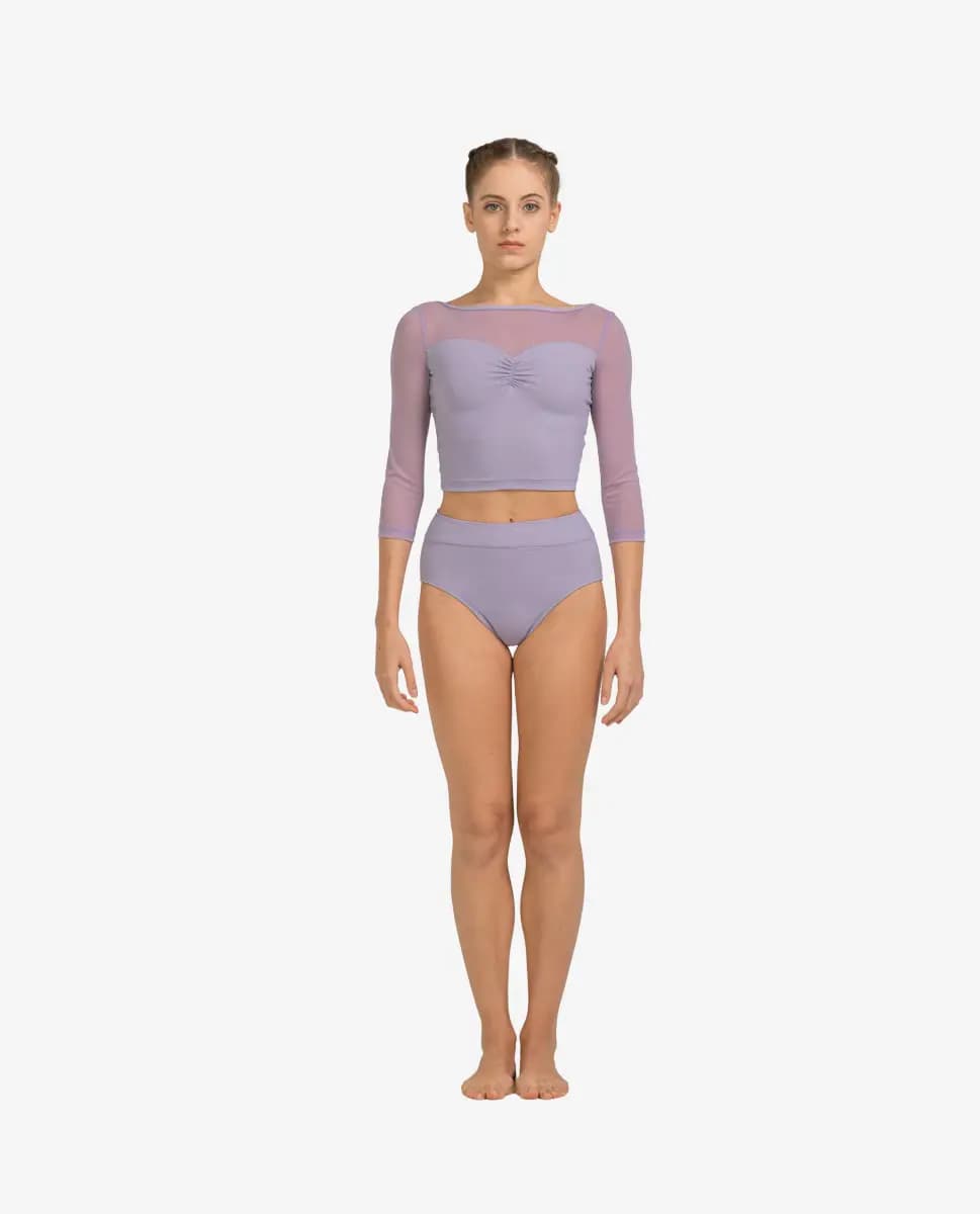 Lulli 3/4 Sleeve Crop Top Enedina