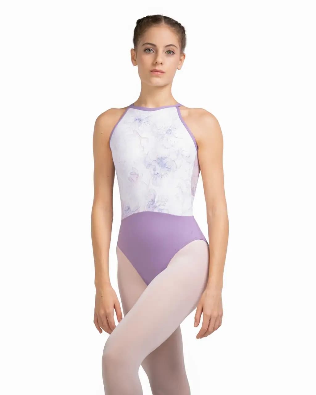 High Neck Halter Secret Garden Leotard Ada