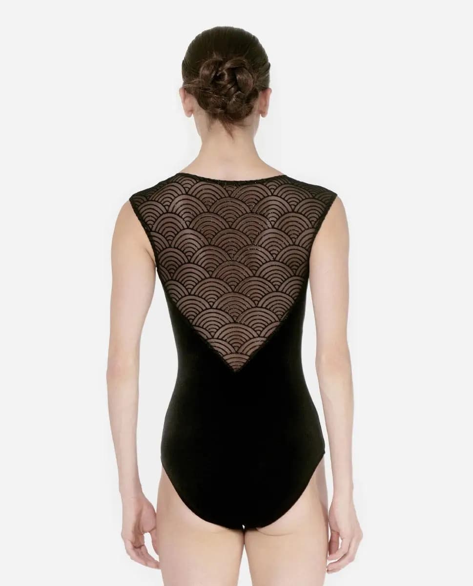 Cap Sleeve Velvet Leotard Daphne