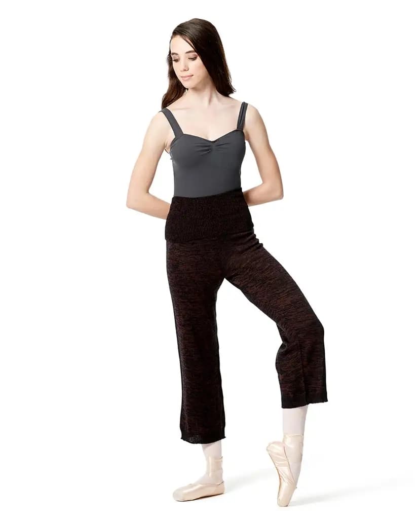 Knitted High Waist 7/8  Warm Up Pants