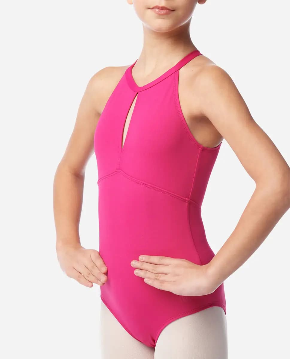 Girls High Neck Camisole Leotard Valentina