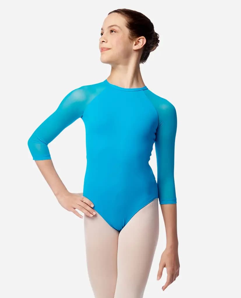 Girls High Neck 3/4 Sleeve Leotard Maeve