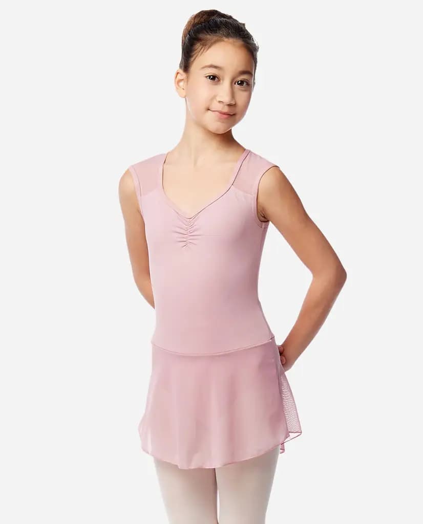 Girls Skirted Cap Sleeve Leotard Julia