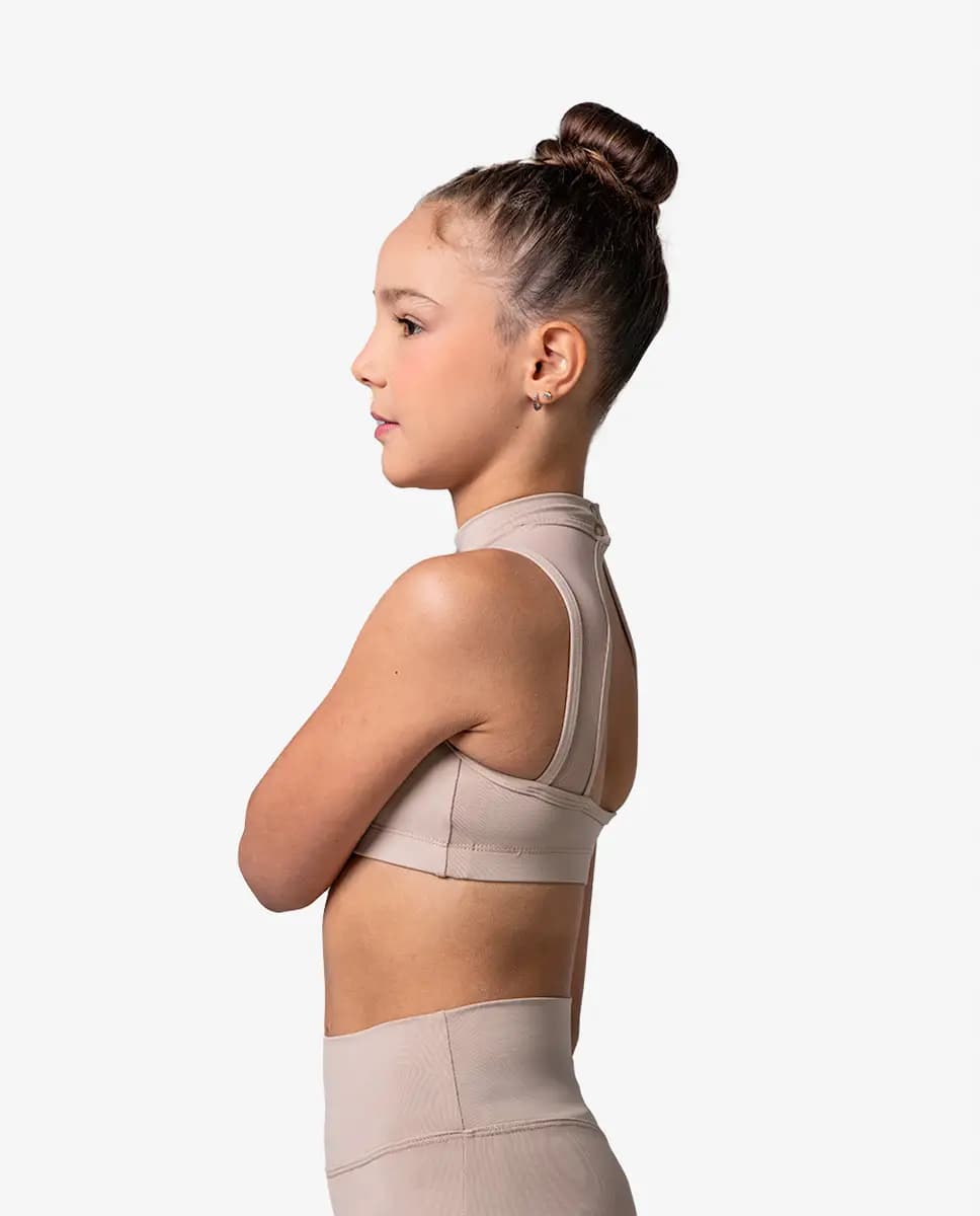 Girls’ Mock Neck Dance Top