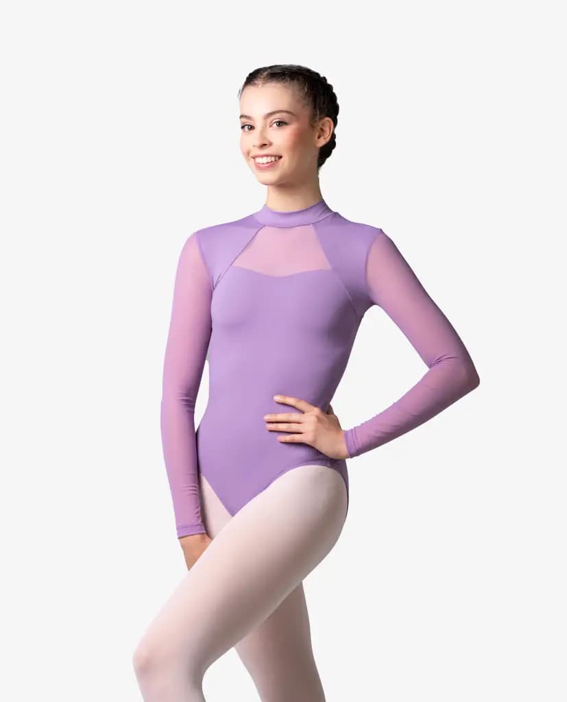 Mock Neck Long Sleeve Leotard Emery