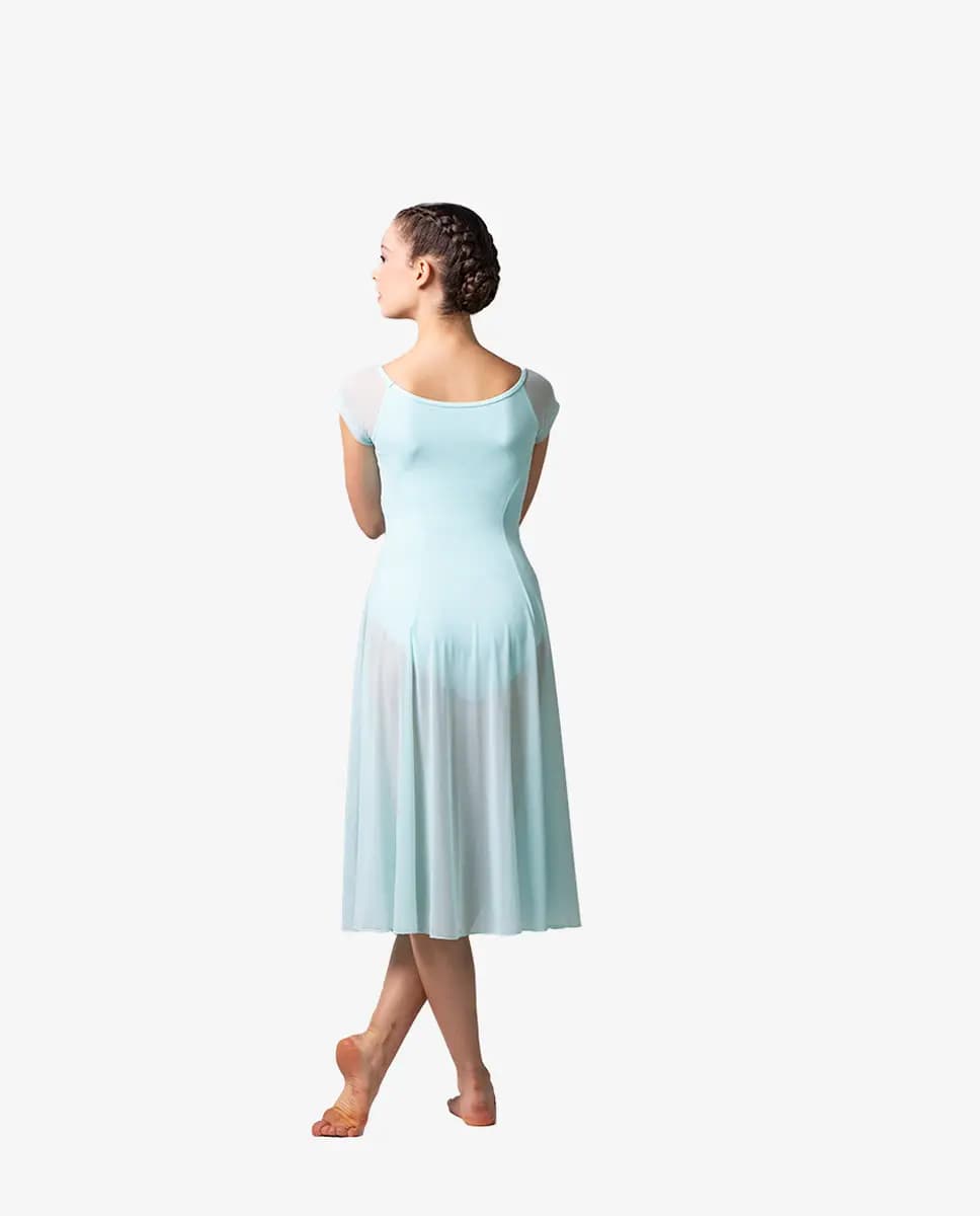 Short Sleeve Long Dress Leotard Zelda