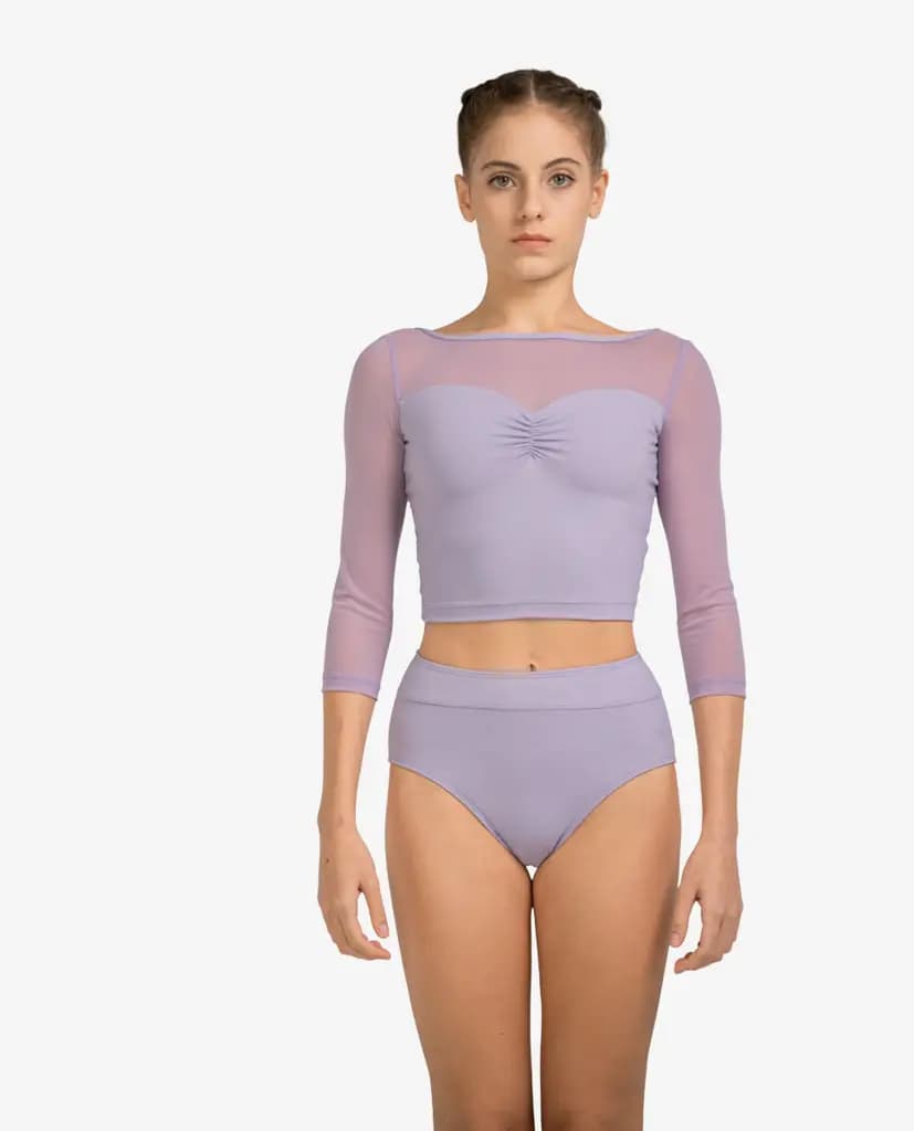Lulli 3/4 Sleeve Crop Top Enedina