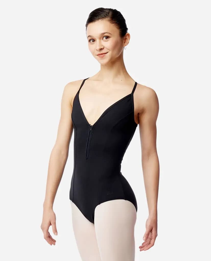 Womens Zip Front Camisole Leotard Milli